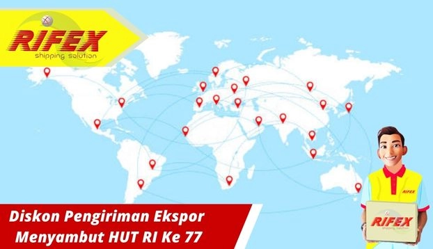 Hujan Diskon Pengiriman Ekspor Menyambut HUT RI Ke 77