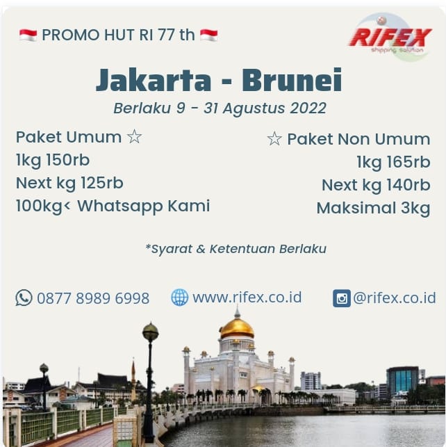promo kemerdekaan ekspor ke brunei
